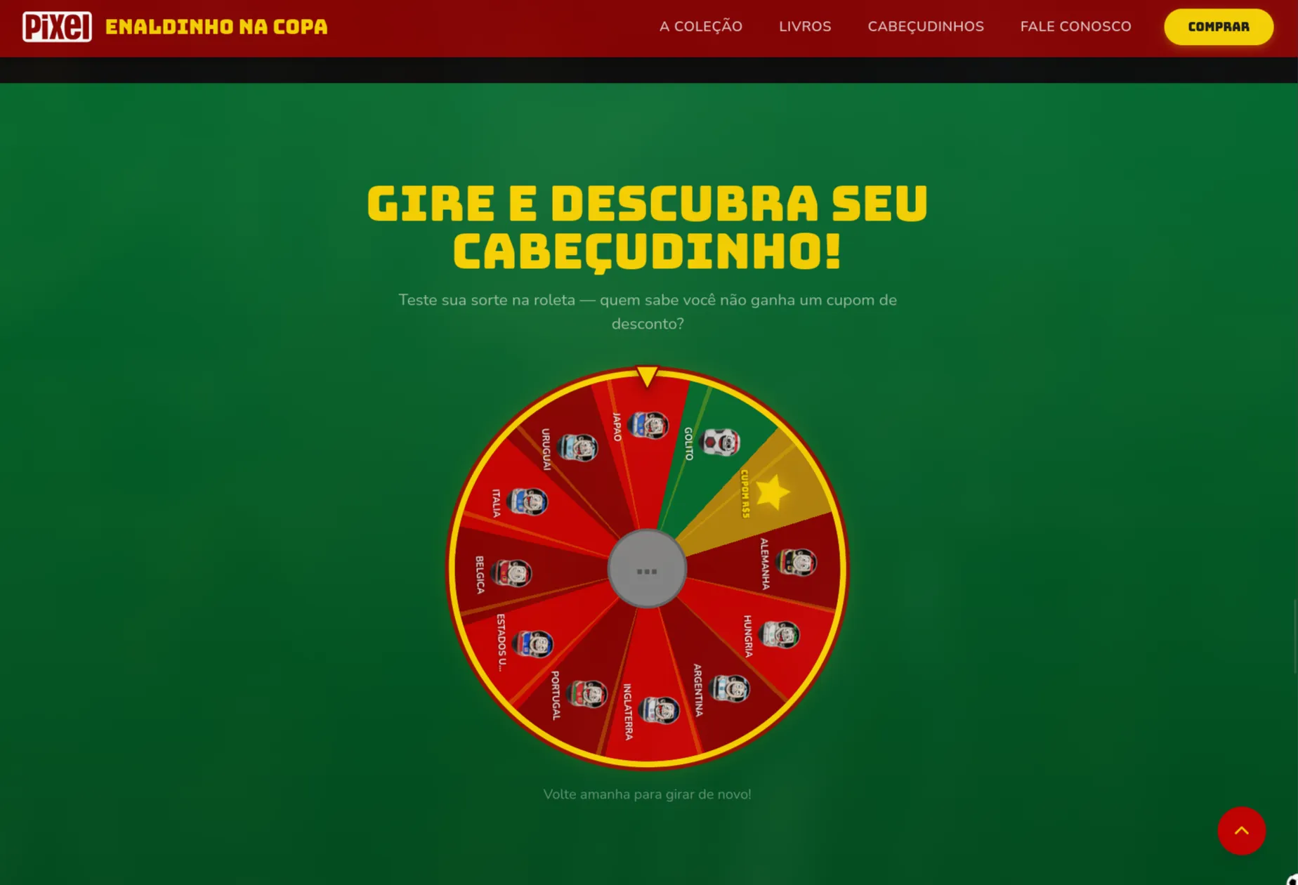 Enaldinho na Copa — enaldinho na copa roleta gamificada cupom desconto