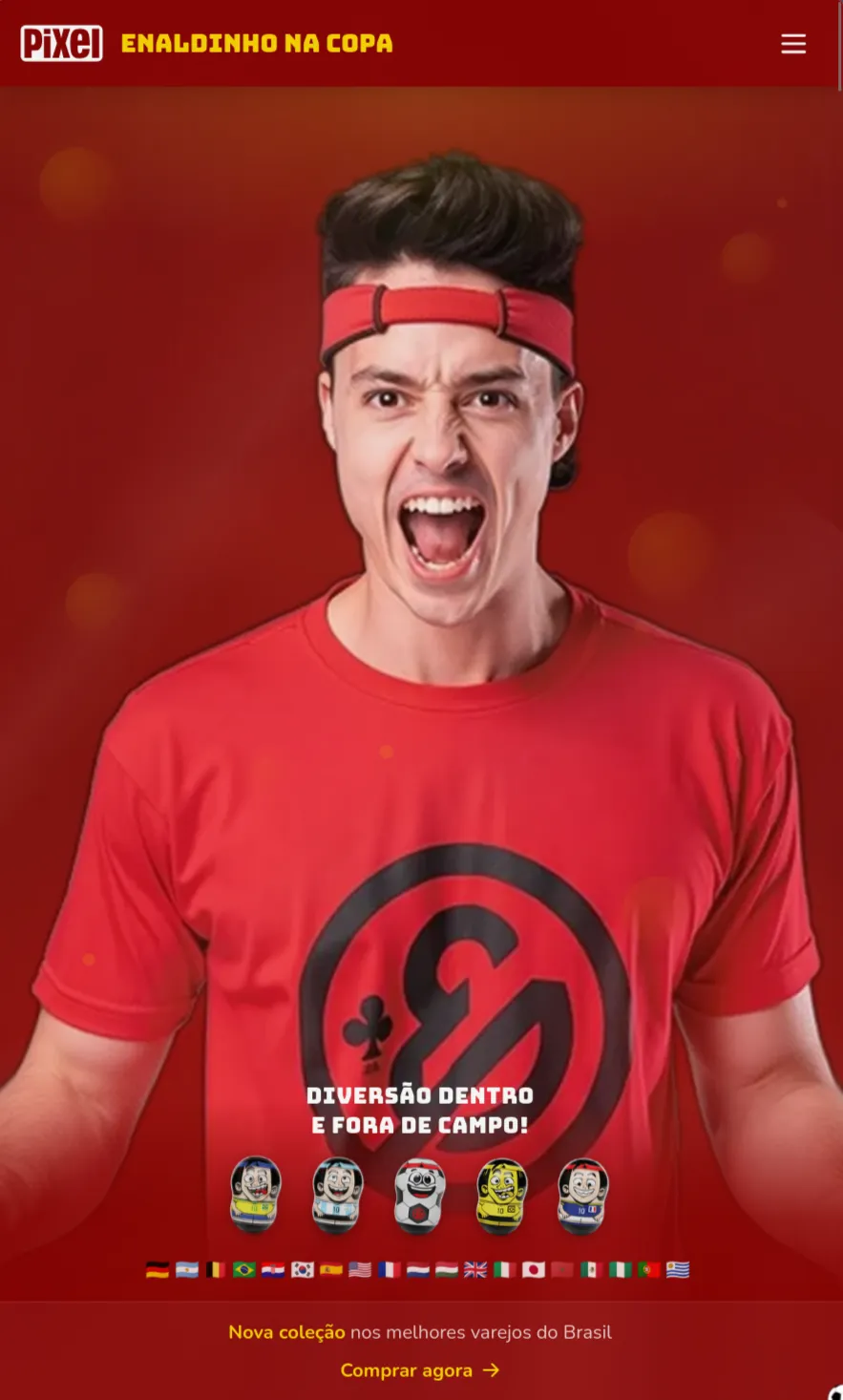 Enaldinho na Copa — enaldinho na copa site hero mobile responsivo
